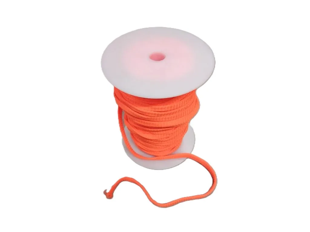 Polyesterová šňůra plochá / dutinka šíře 8 mm Oranžová
