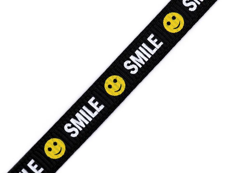Lampas / rypsová stuha Smile šíře 10 mm