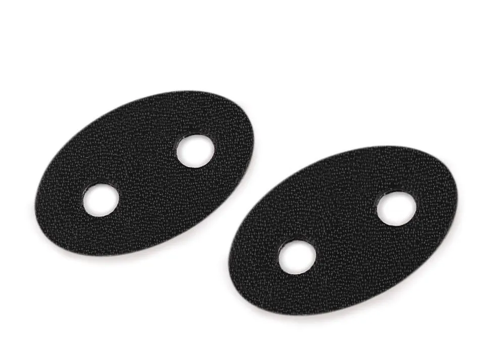 Brzdičky z eko kůže 21x33 mm / ČERNÁ
