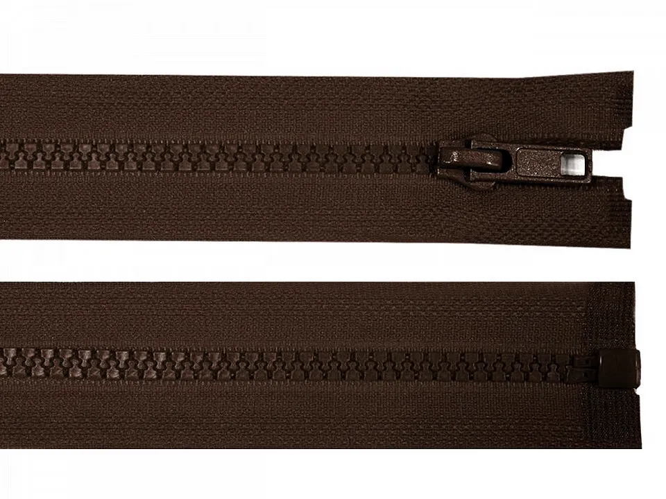 HOŘKÁ ČOKOLÁDA * Kostěný zip délka 80 cm - bundový