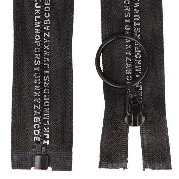 PÍSMENKOVÝ * Kostěný zip délka 70 cm - bundový