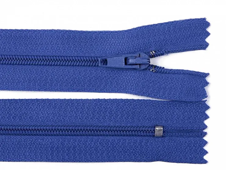 KRÁLOVSKÁ MODRÁ * Spirálový zip délka 35 cm - nedělitelný