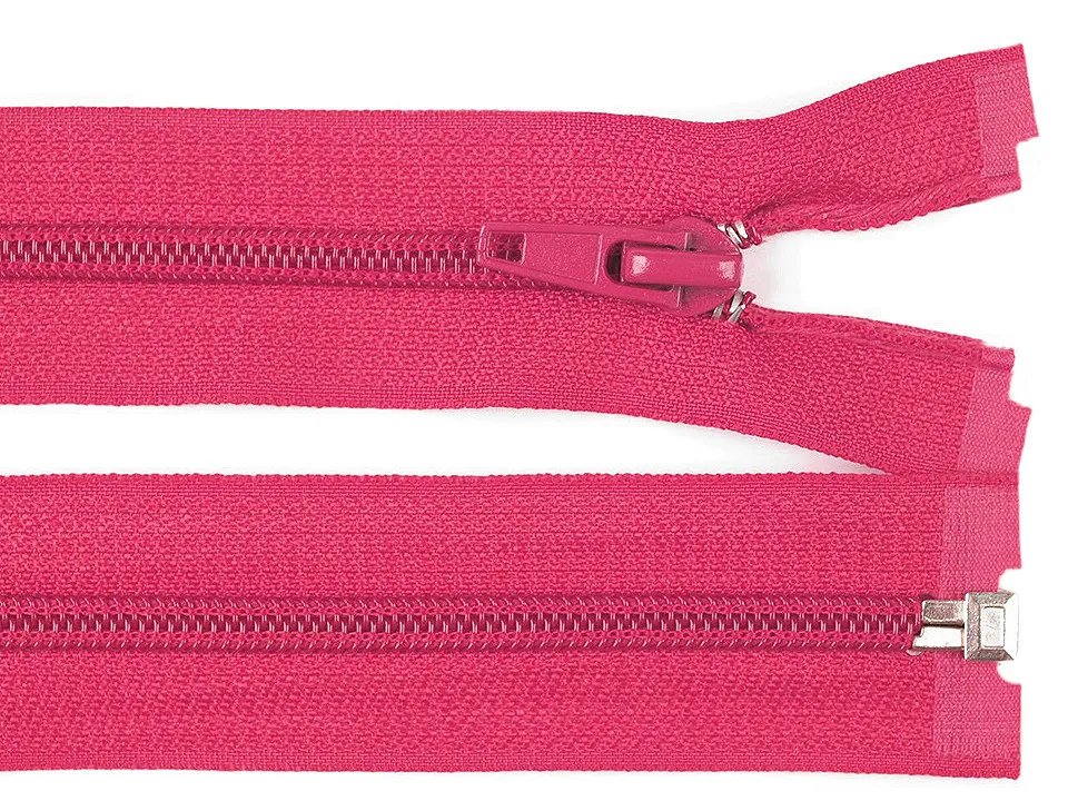 TMAVĚ RŮŽOVÁ * Spirálový zip délka 45 cm - bundový