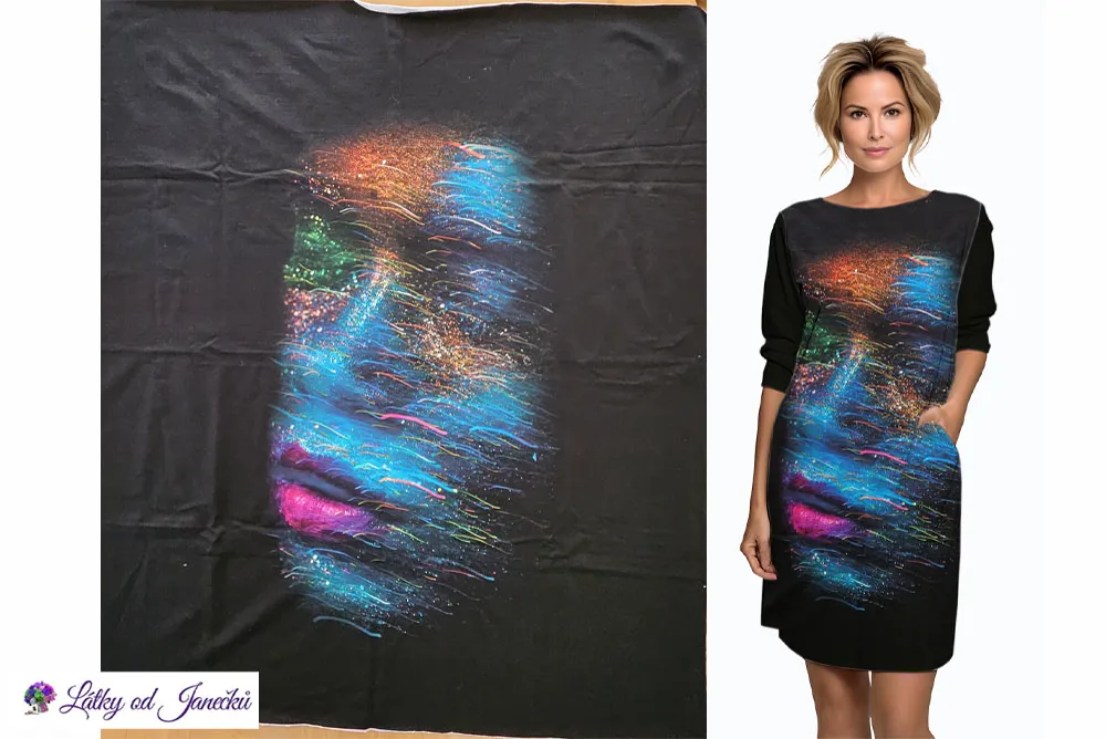 Teplákovina 240g - PANEL XL 100 cm - fialové rty